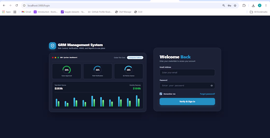 Cover image for Risk & Case Management System
A