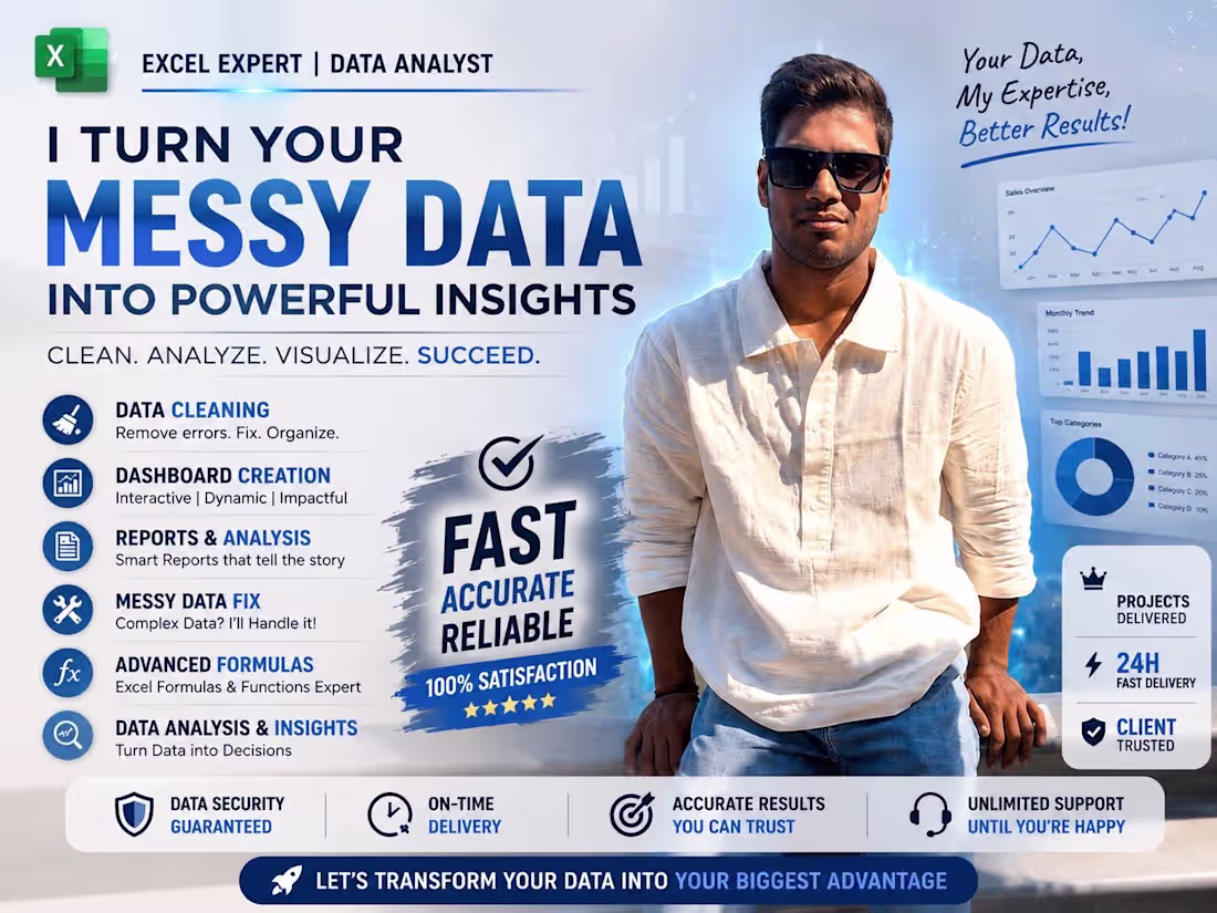 Cover image for I WILL CREATE MIS REPORTS AND DATA CLEANING 