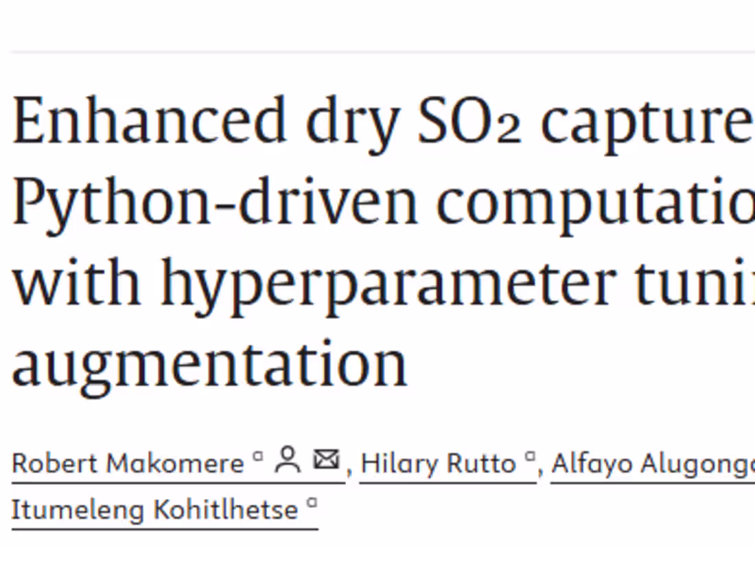 Cover image for Dry SO2 estimations using Python-driven ML algorithms