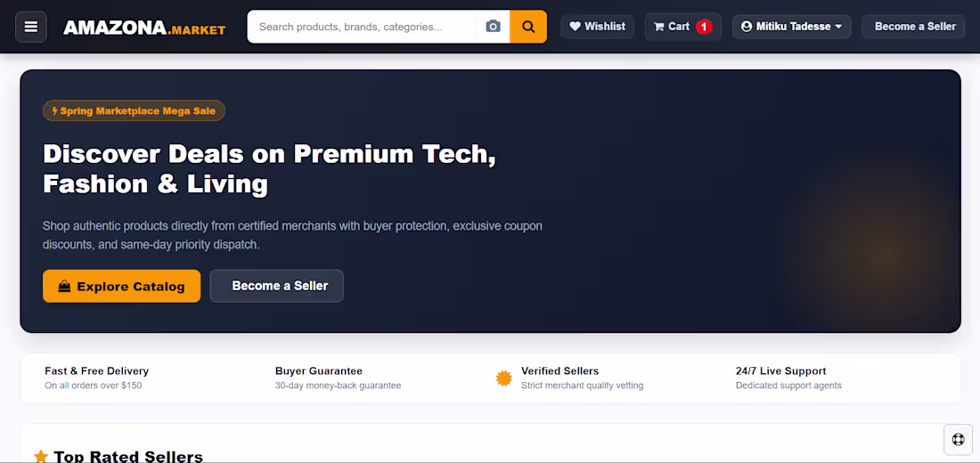 Cover image for Full-Stack Ecommerce Site🚀