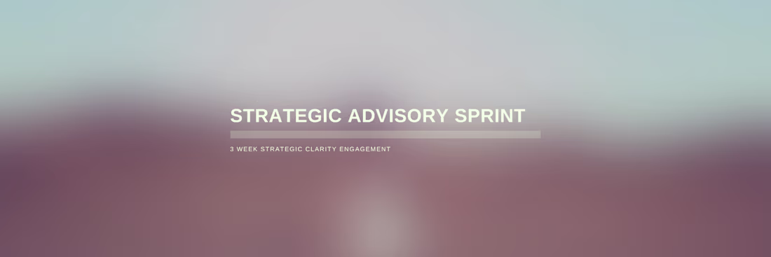 Cover image for Strategic Advisory Sprint