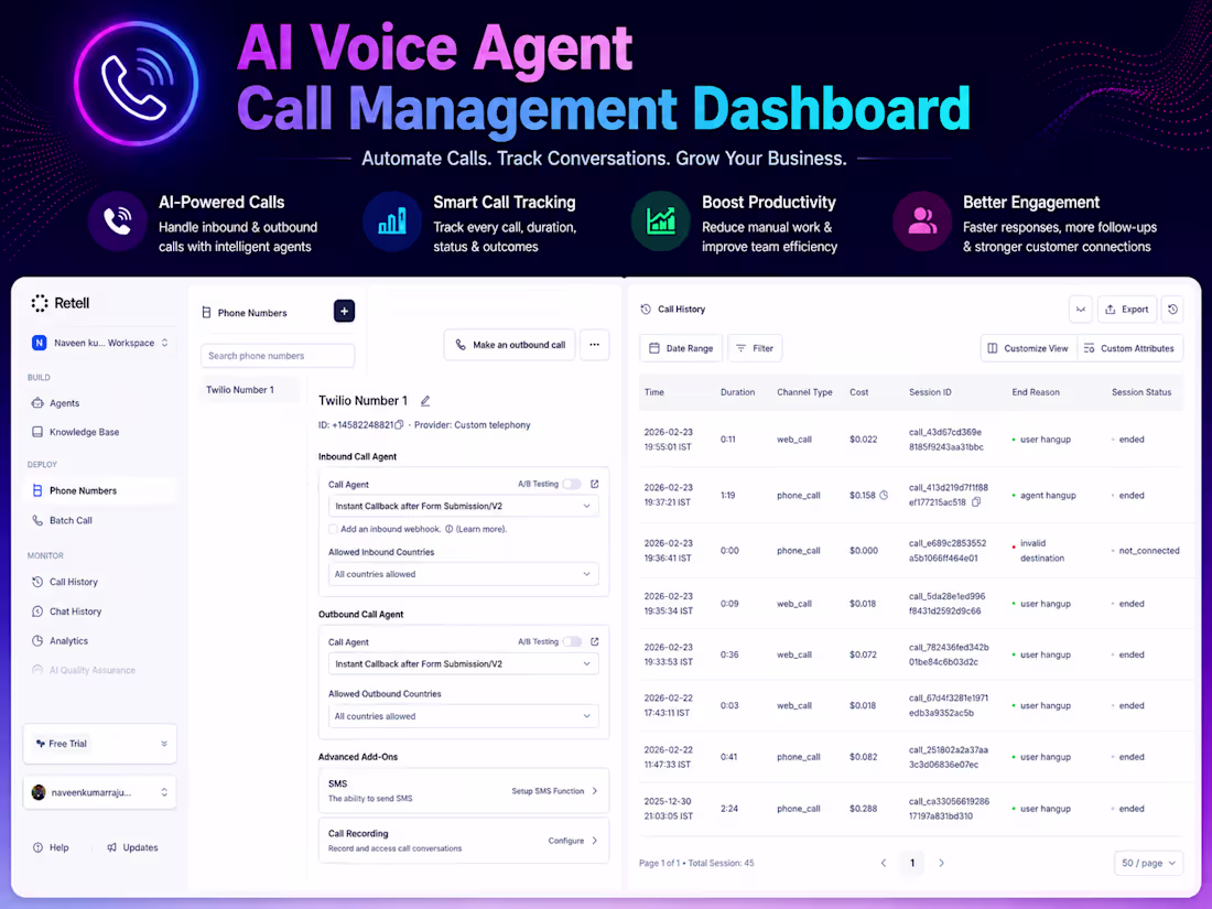 Cover image for AI Voice Agent Call Management