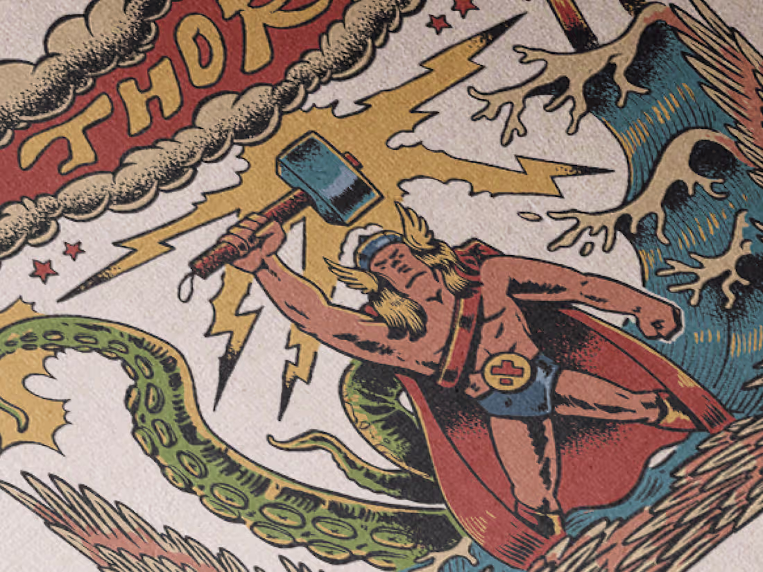 Cover image for Tony Ray Tattoos: Thor Illustrations