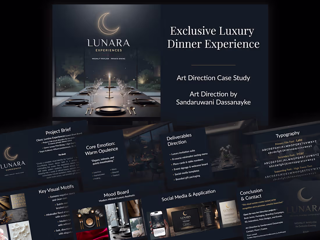 Cover image for Art Direction for Lunara – Modern Luxury Private Dining