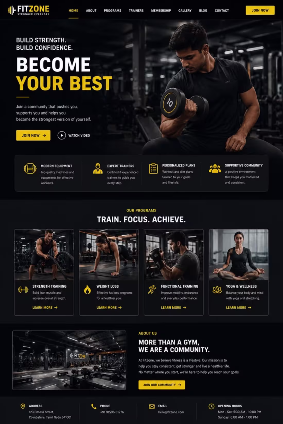 Cover image for Gym & Fitness Landing Page