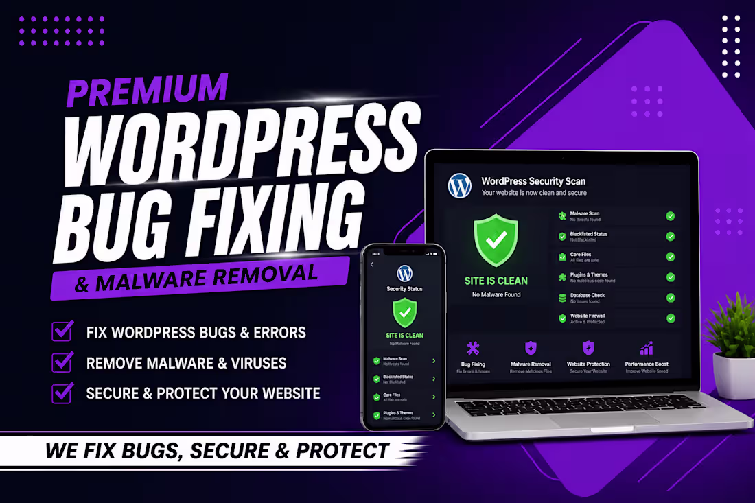 Cover image for Professional WordPress Bug Fixing & Malware Removal