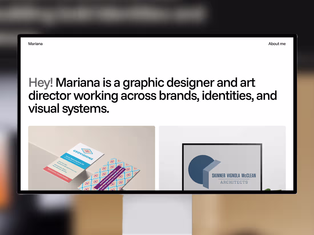 Cover image for Mariana's Portfolio - Framer Design & Development