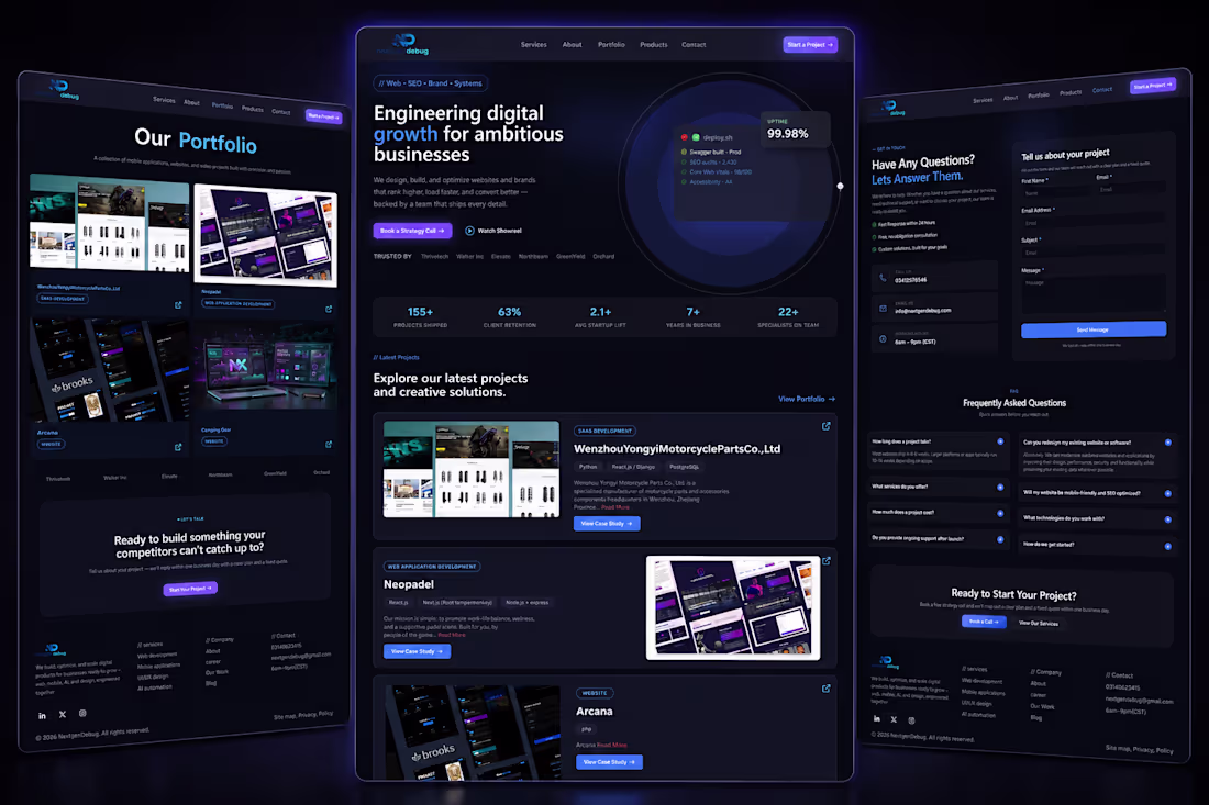 Cover image for Developed a modern business website