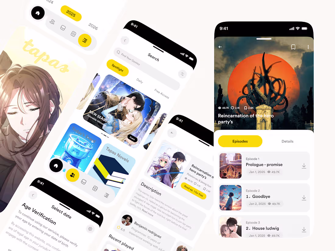 Cover image for Here is my Comic Reading App UI Design Redesign Feel free to...