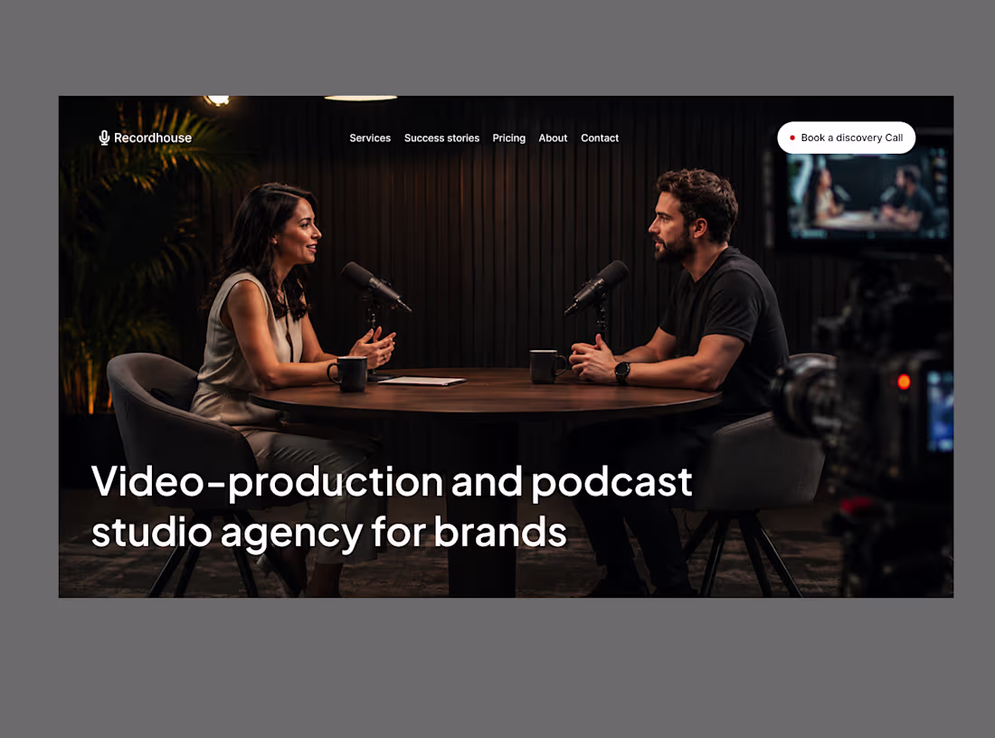 Cover image for Video production and podcast studio