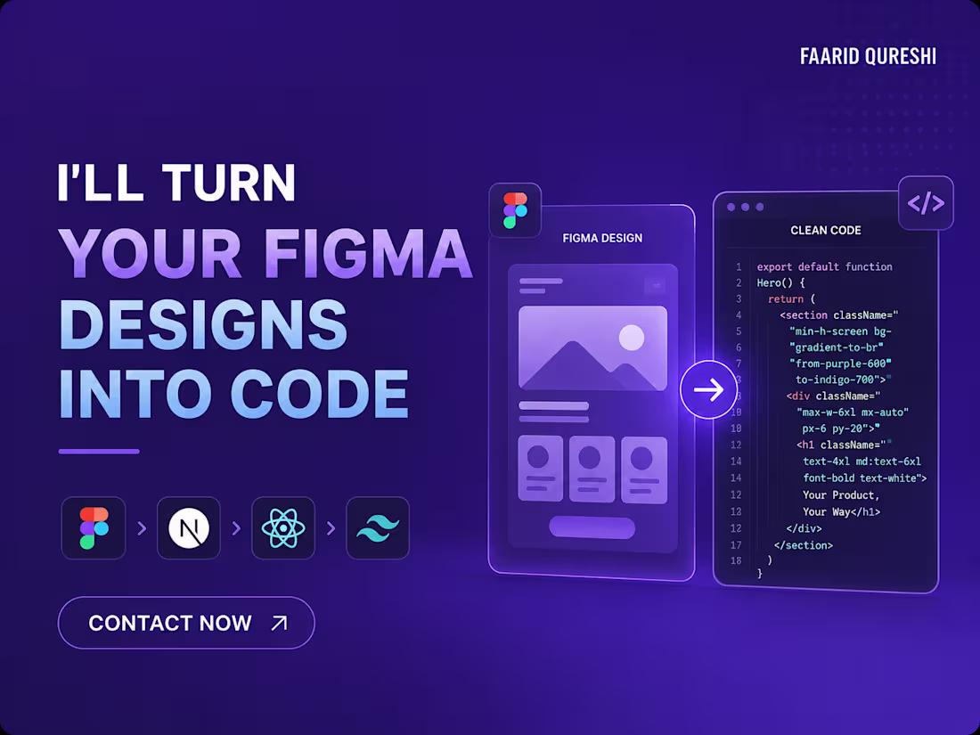 Cover image for I'll Convert Your Figma Designs Into Code