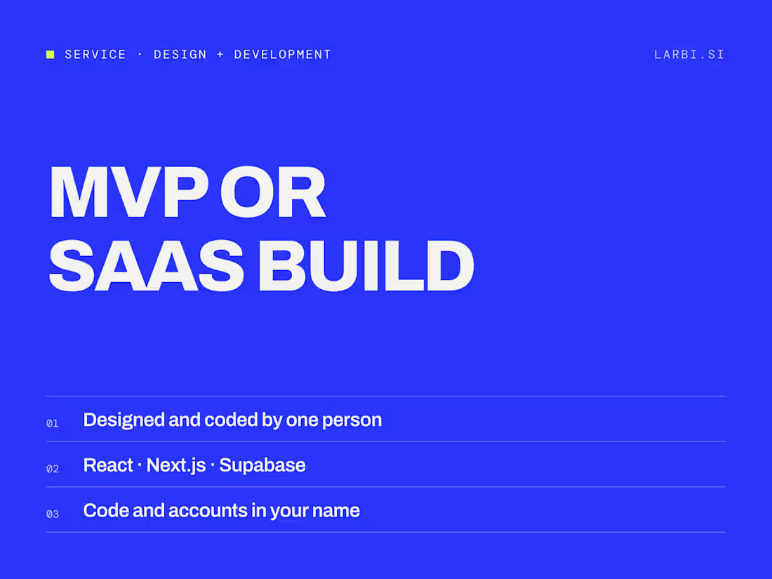 Cover image for MVP or SaaS Build - Design & Development