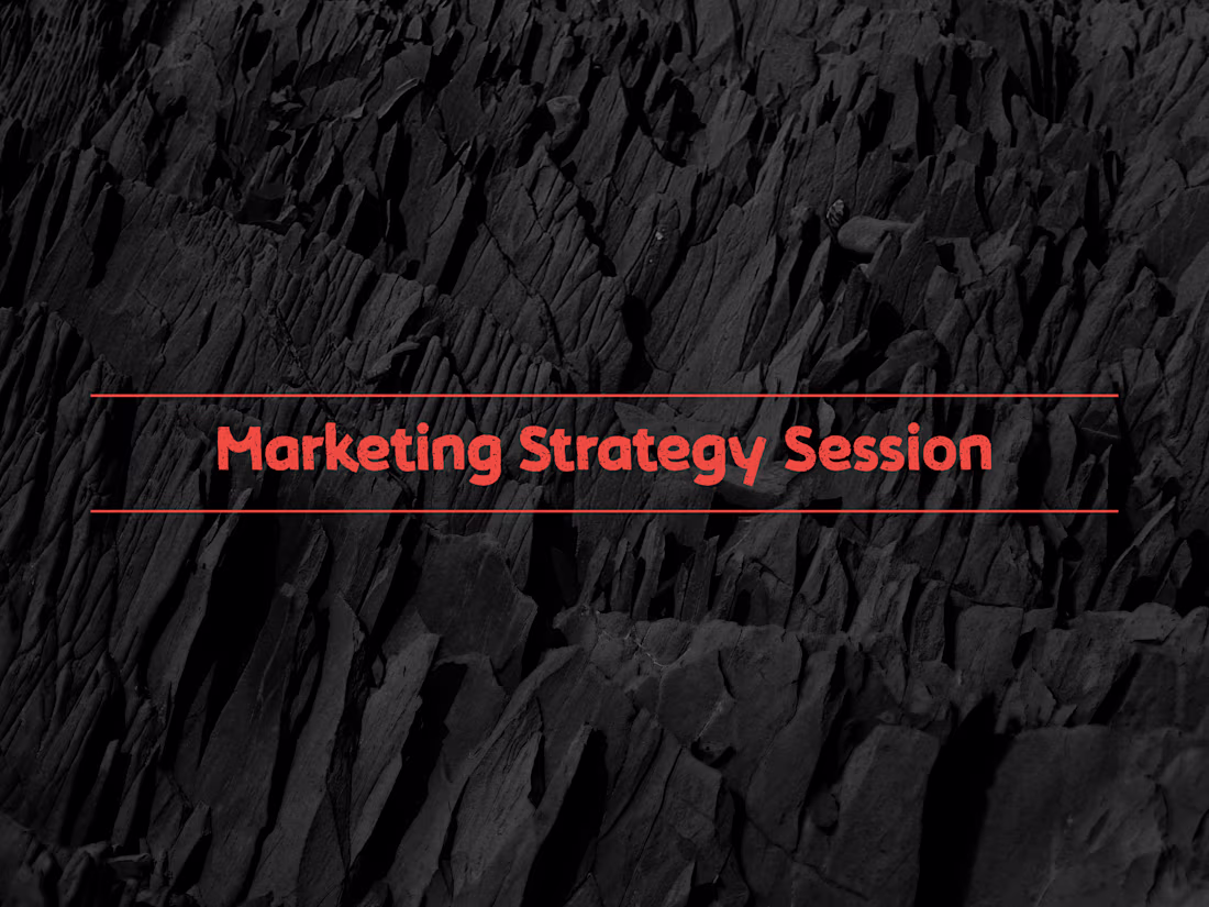 Cover image for Marketing Strategy Session