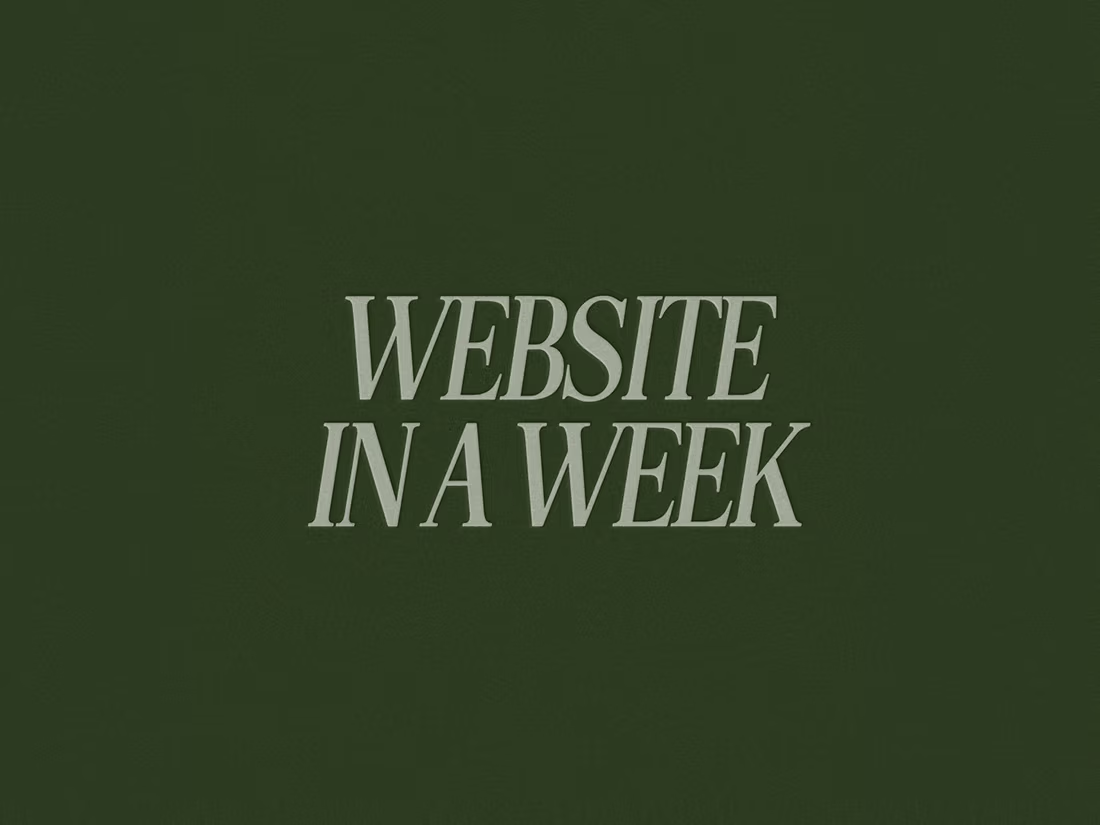 Cover image for Website in a Week