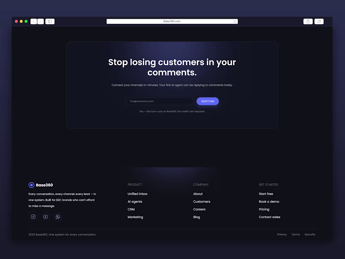 Cover image for Designed the footer and subscribe