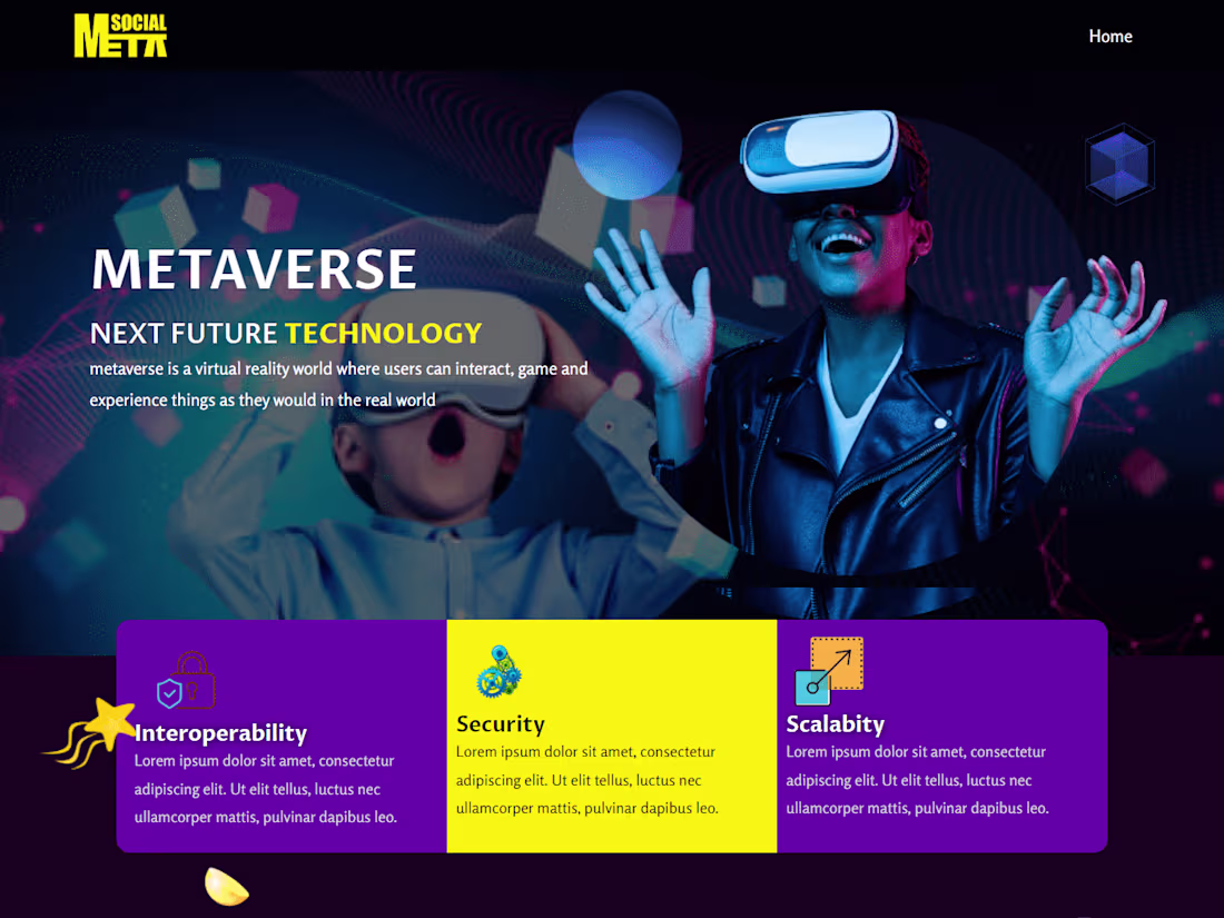 Cover image for Metaverse website design