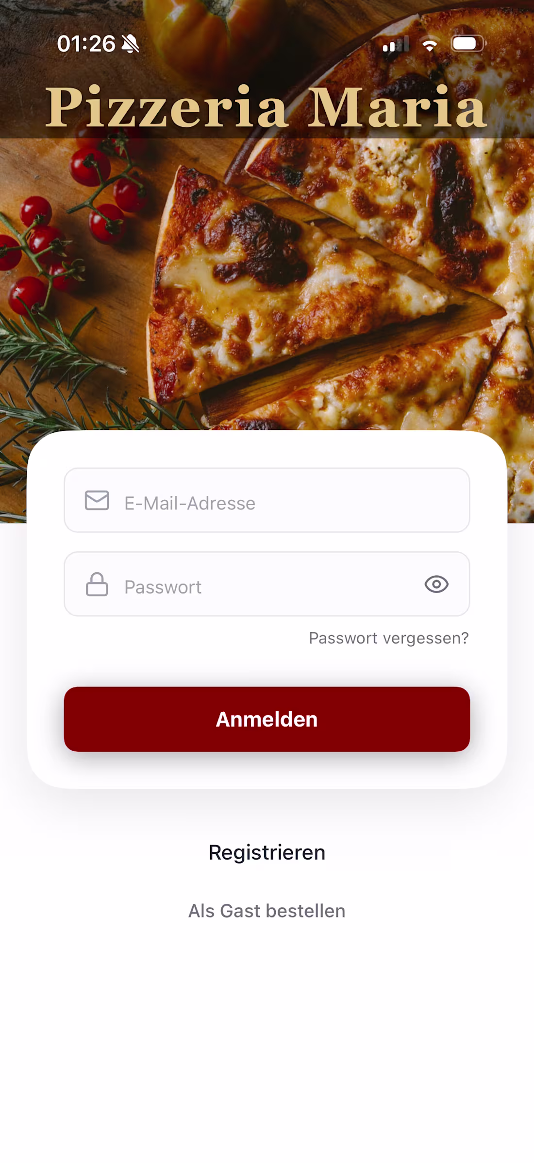 Cover image for Mobile Ordering App for a Pizzeria