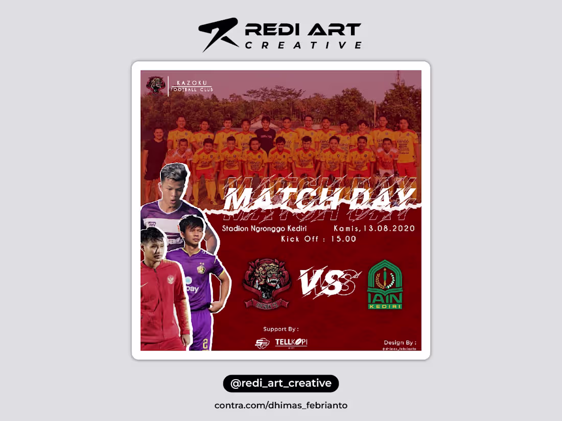 Cover image for Design Sosial Media Pre Match Day Football