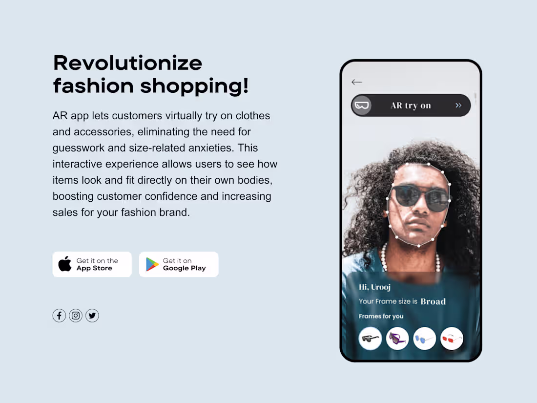 Cover image for Augmented Reality Shopping app