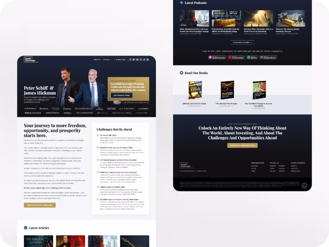 Cover image for Financial Editorial: Website Redesign | Funnels | (Re)Branding