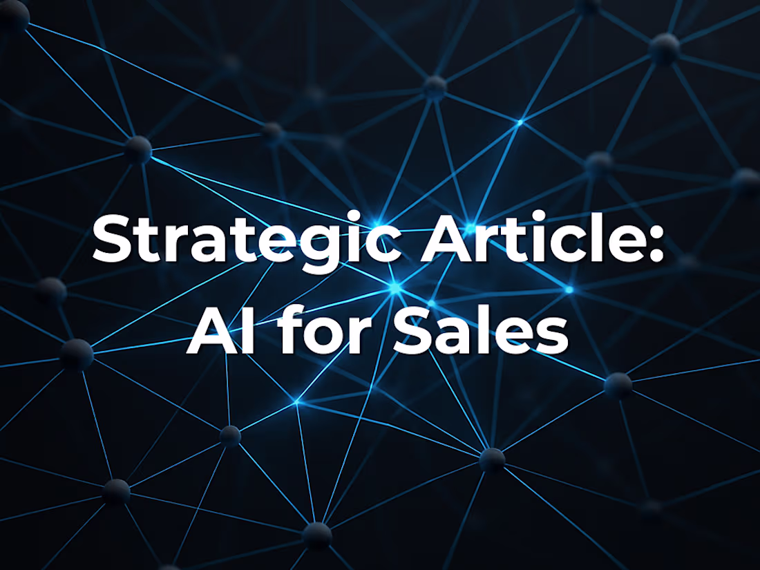 Cover image for Strategic SEO Article: Using AI to Boost Sales