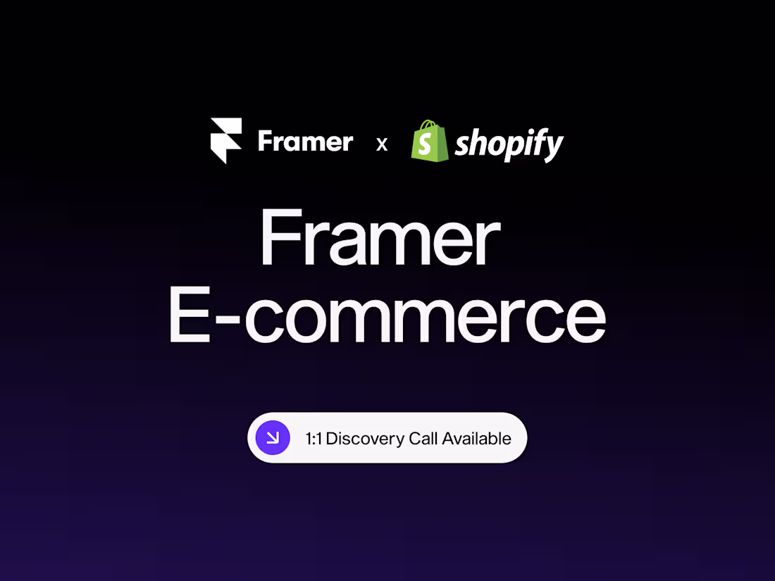 Cover image for Framer E-commerce — Design & Development