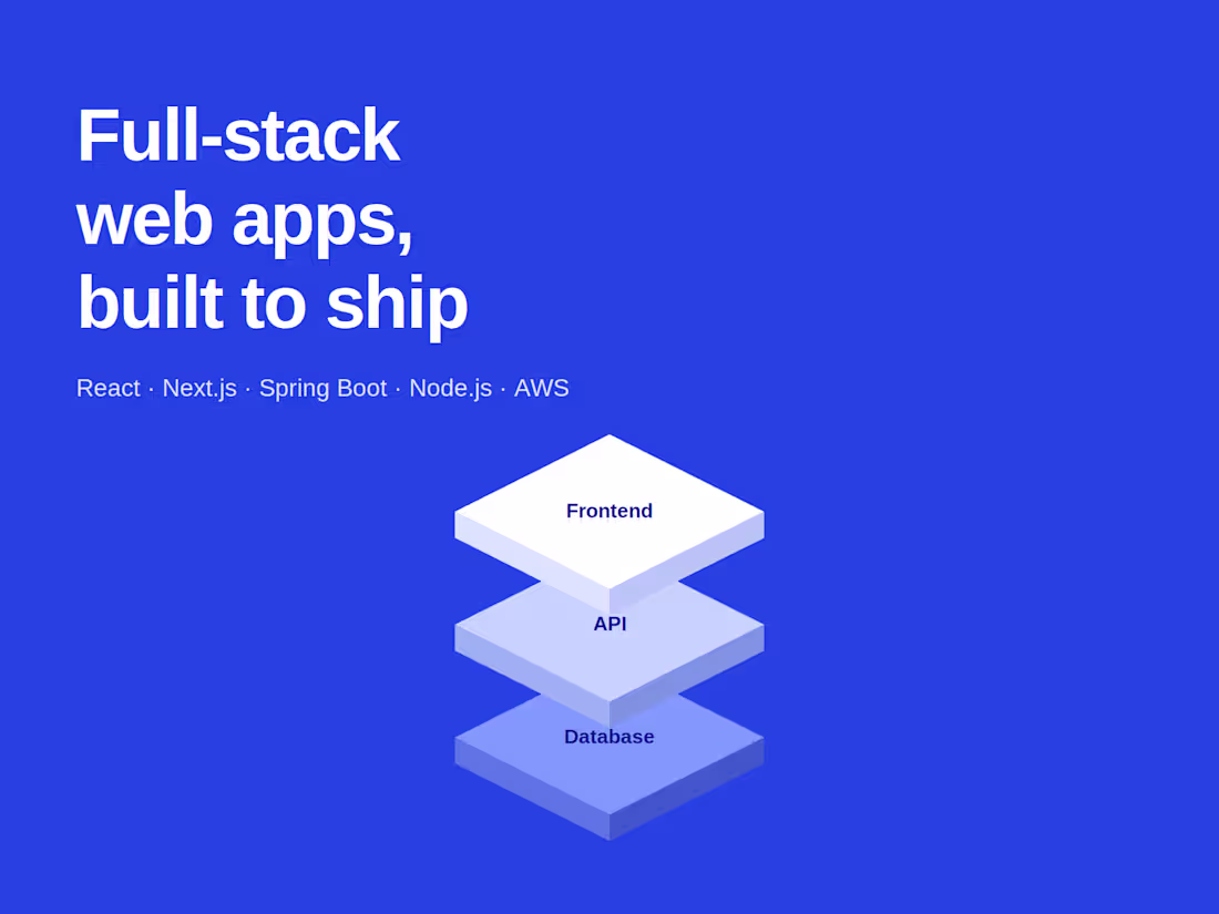 Cover image for I will build a modern full-stack web application