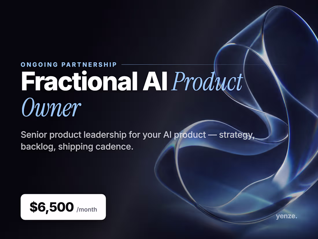 Cover image for Fractional AI Product Owner for your AI product