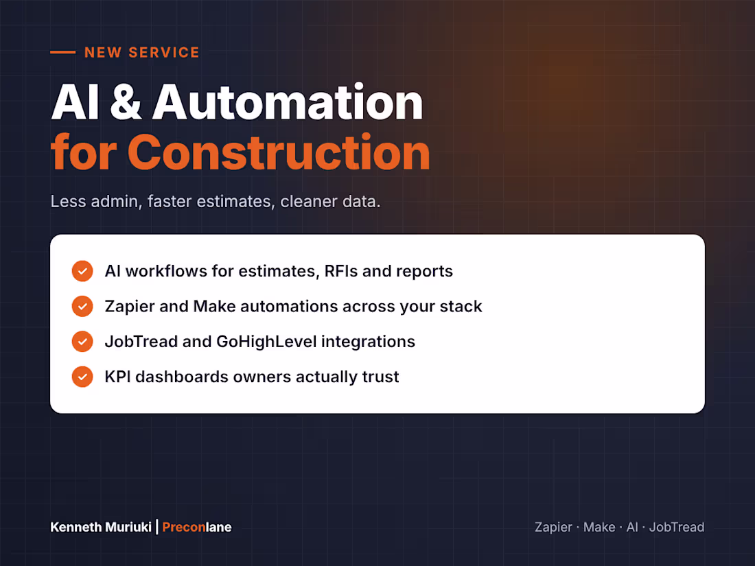Cover image for AI & Automation for Construction Companies
