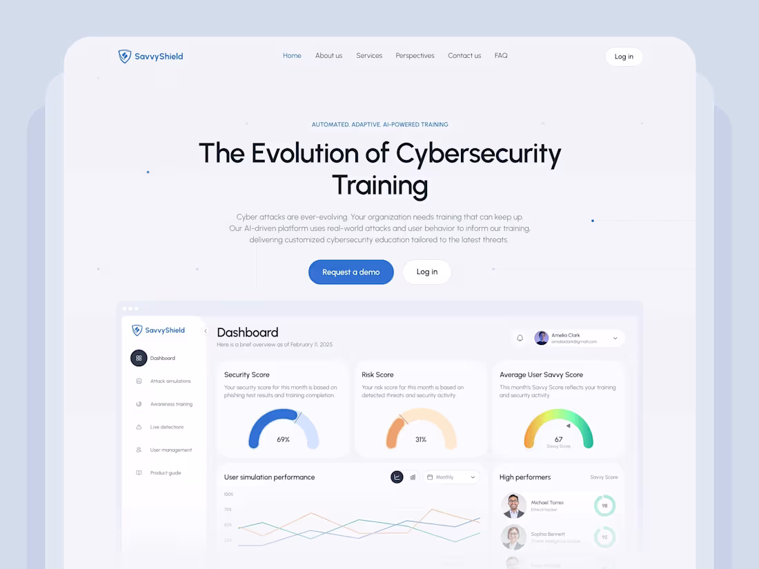 Cover image for UI/UX Design for CyberSecurity Platform