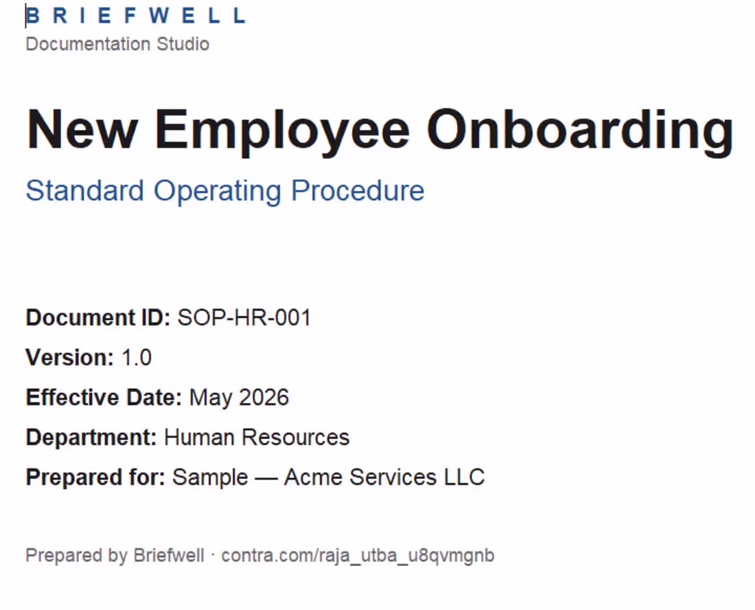 Cover image for New Employee Onboarding - Standard