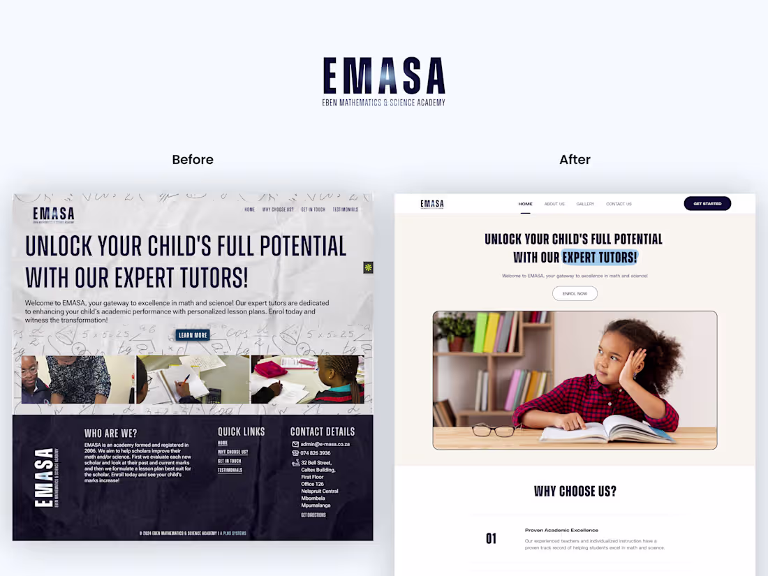 Cover image for EMASA Website Redesign