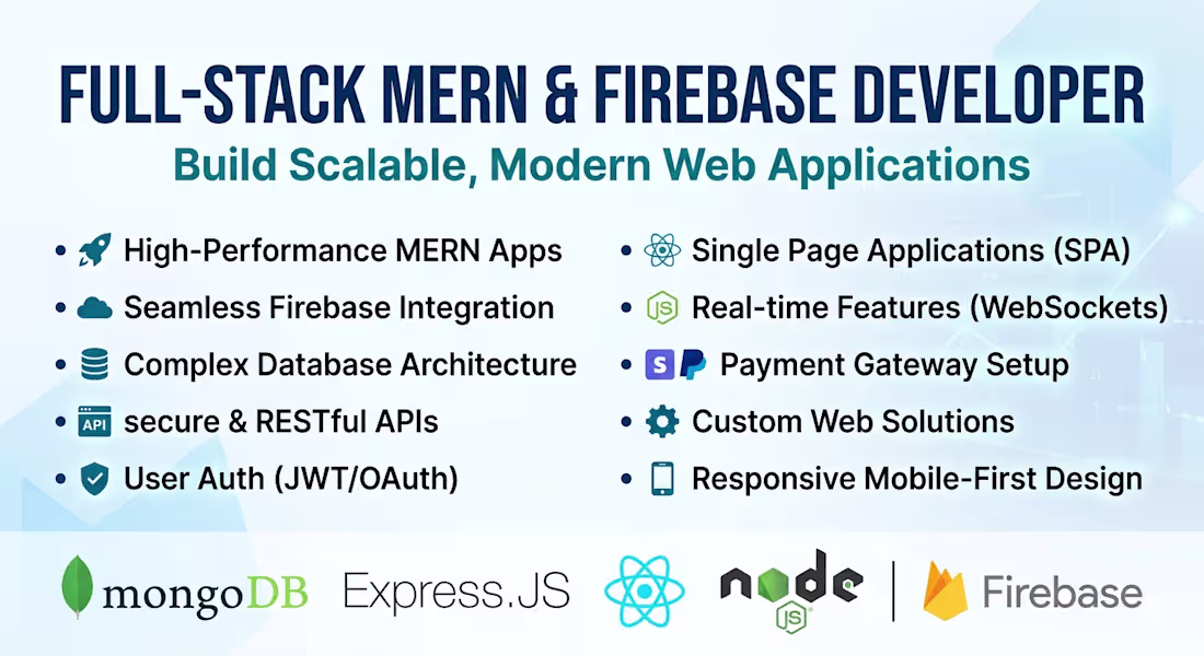 Cover image for Full-Stack React & Node.js Engineering Support