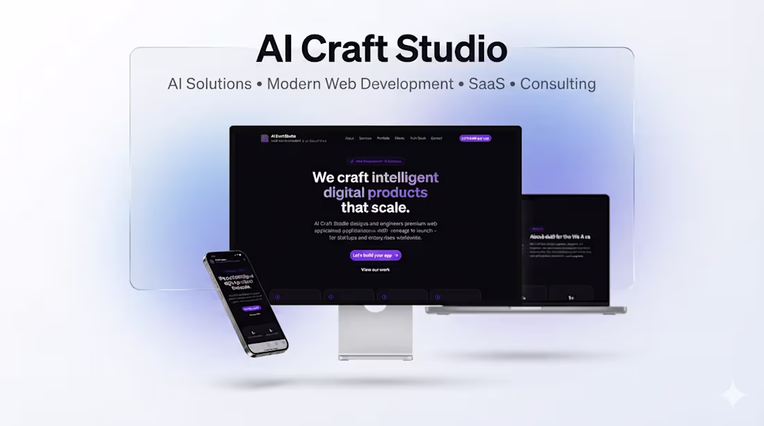 Cover image for AI Craft Studio | Web  & SaaS Platform (Future AI Solutions)