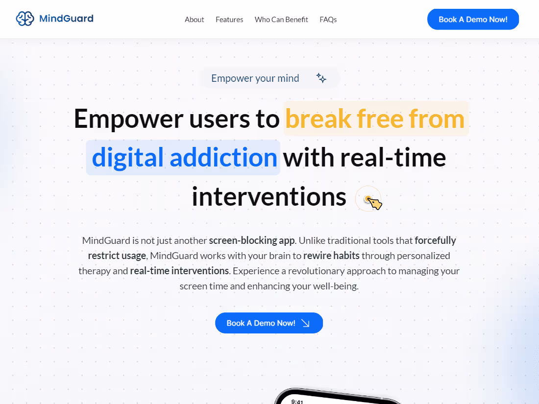 Cover image for Mindguard website