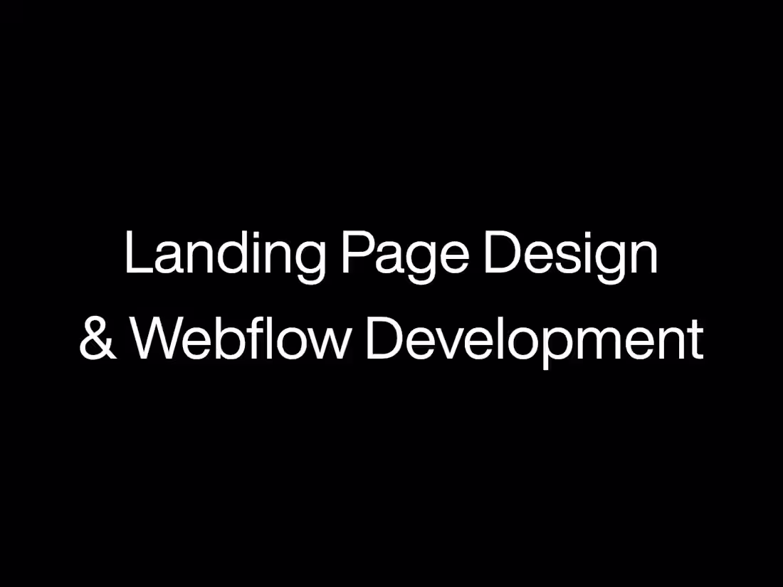 Cover image for Landing Page Design & Webflow Development