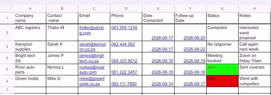 Cover image for CRM Client Follow-up Tracker -