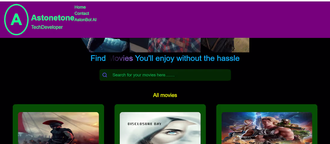 Cover image for Web application for searching movies