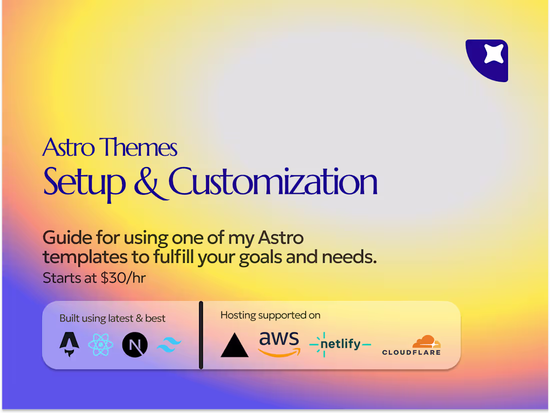 Cover image for Astro Template Setup