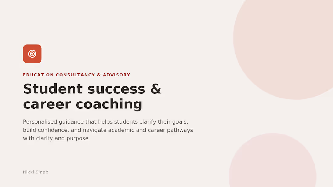 Cover image for Student Mentoring/ Coaching