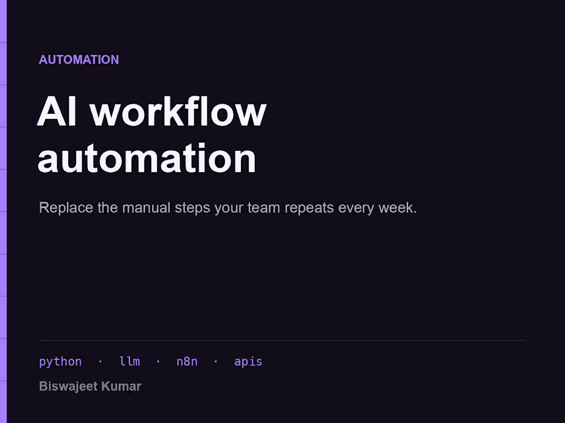 Cover image for AI workflow automation — cut the manual steps