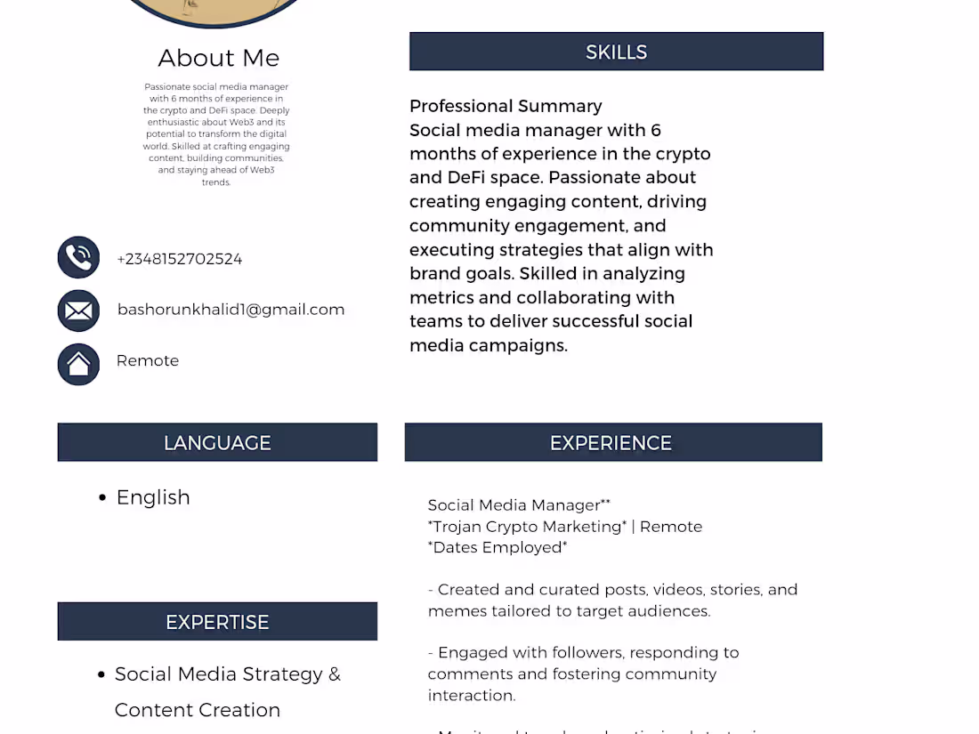 Cover image for "Web3 Content Specialist |