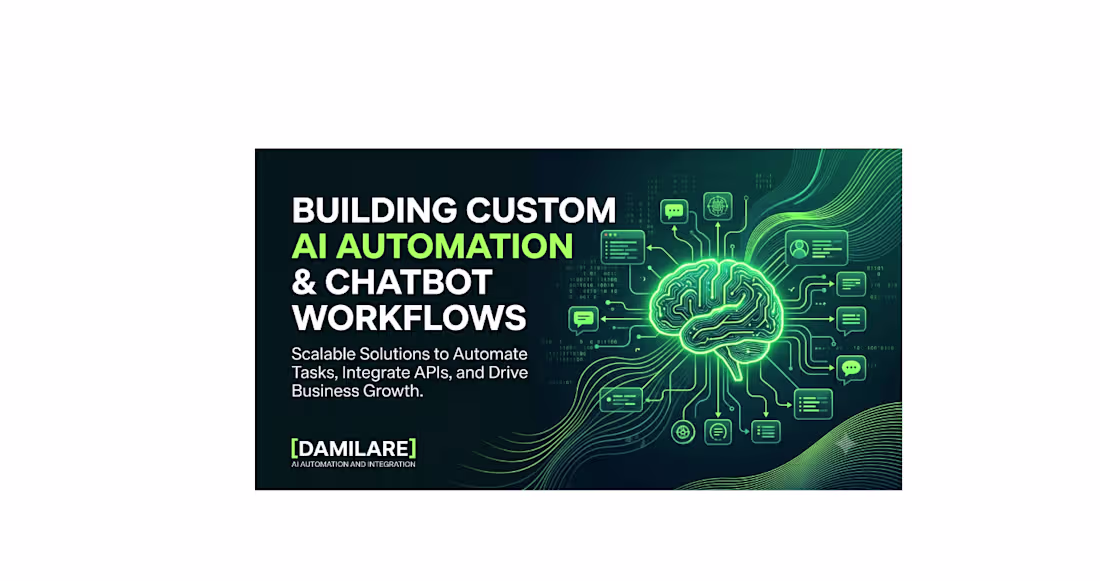 Cover image for AI Automation, workflow business Automation, ai integration
