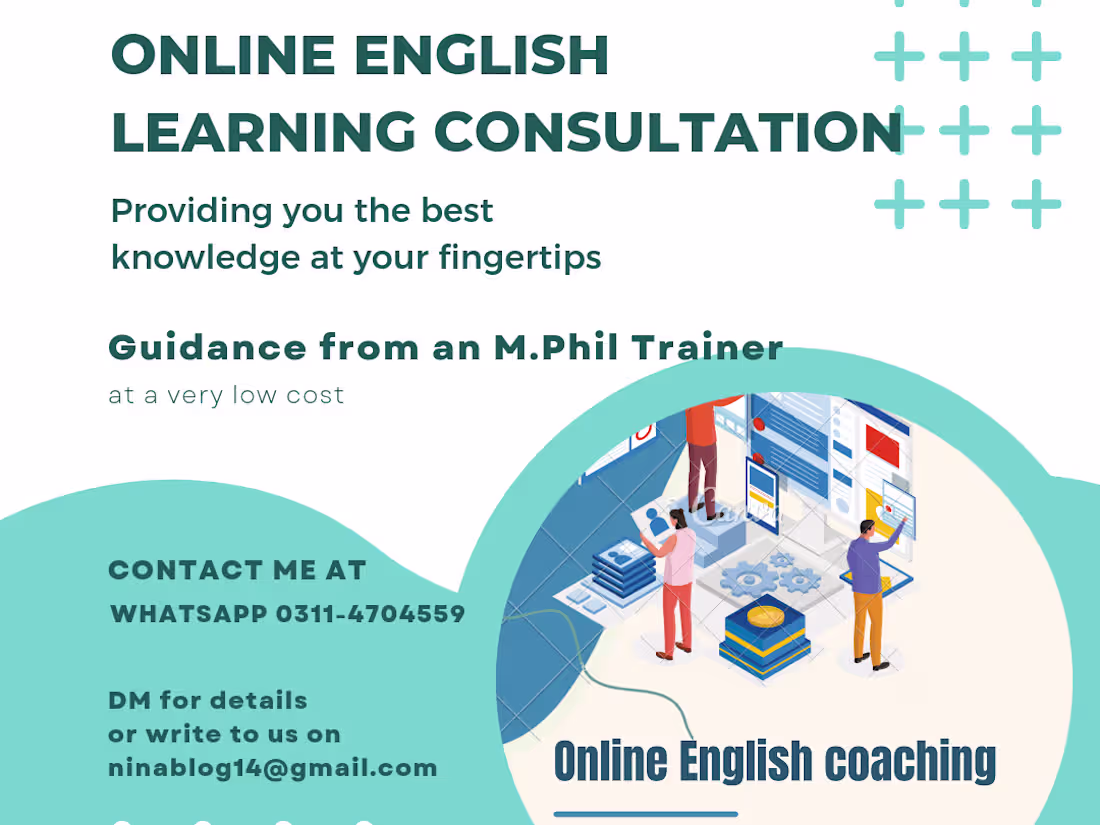 Cover image for Providing lessons regarding English grammar, essay writing.