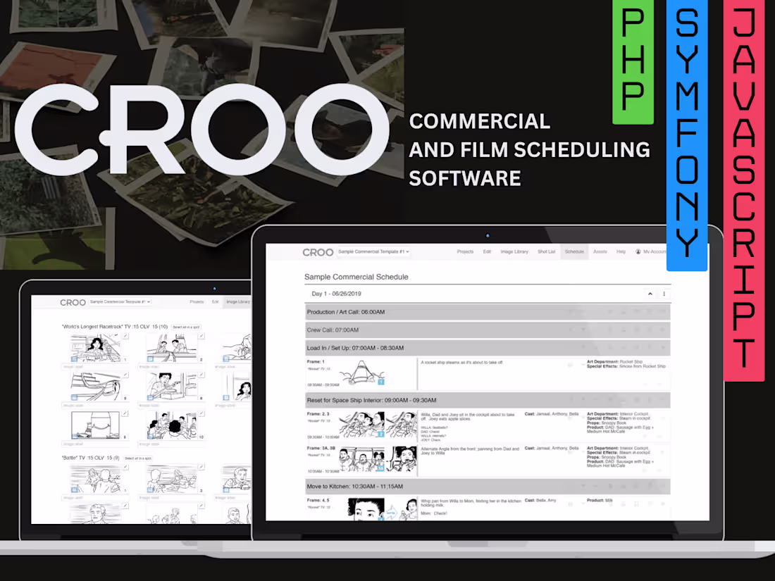 Cover image for Croo.tv — Scheduling Solution for Script-based Projects