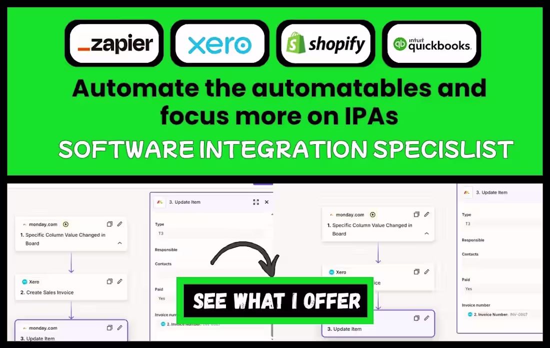 Cover image for quickbooks integration xero shopify hubspot zapier ai automation