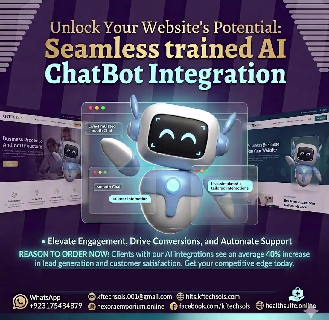 Cover image for Healthcare Trained AI Chatbot Integration in Websites
