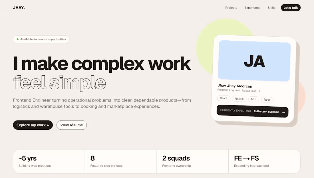 Cover image for My personal developer portfolio showcasing