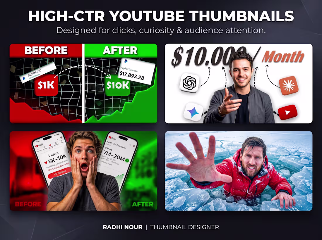 Cover image for High-CTR YouTube thumbnails that grab attention and get clicks