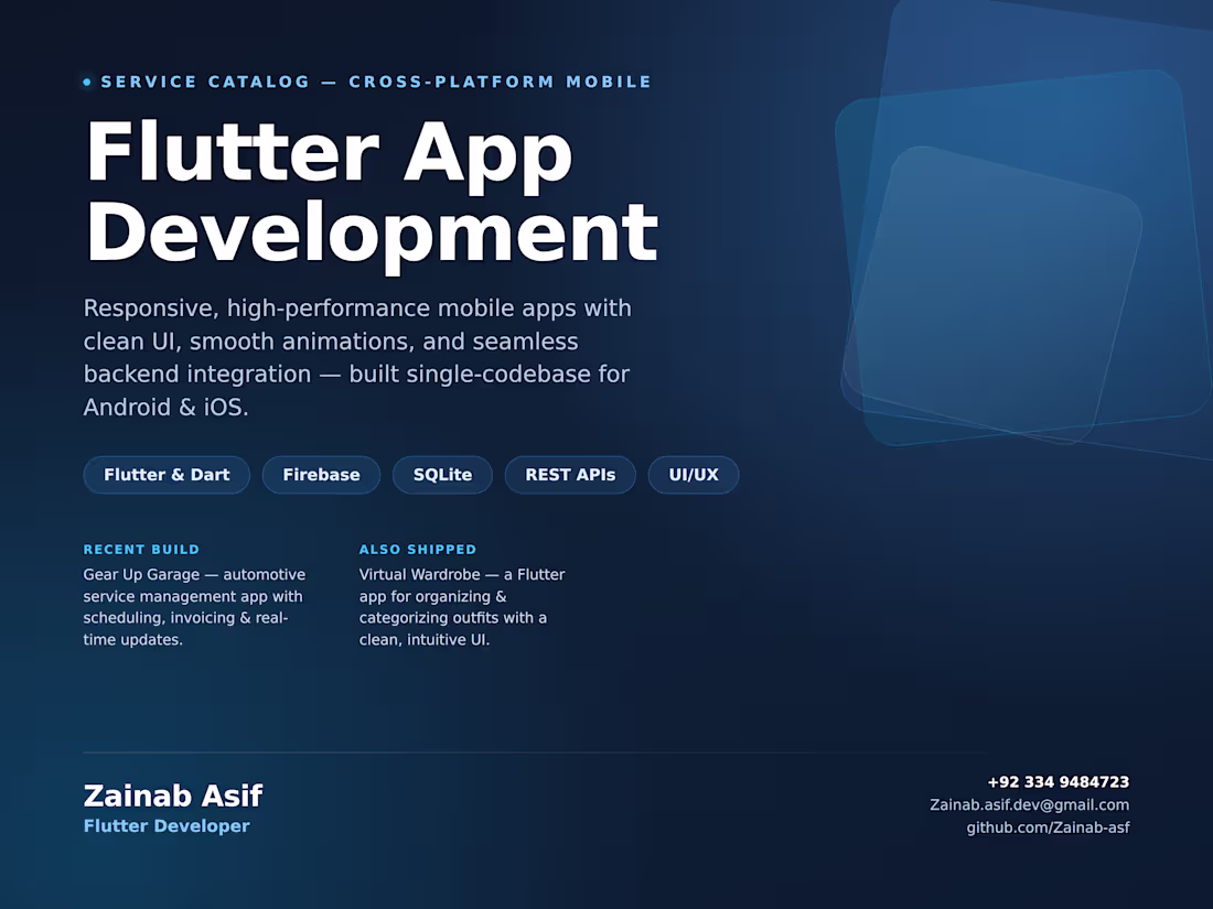 Cover image for Flutter App Development
